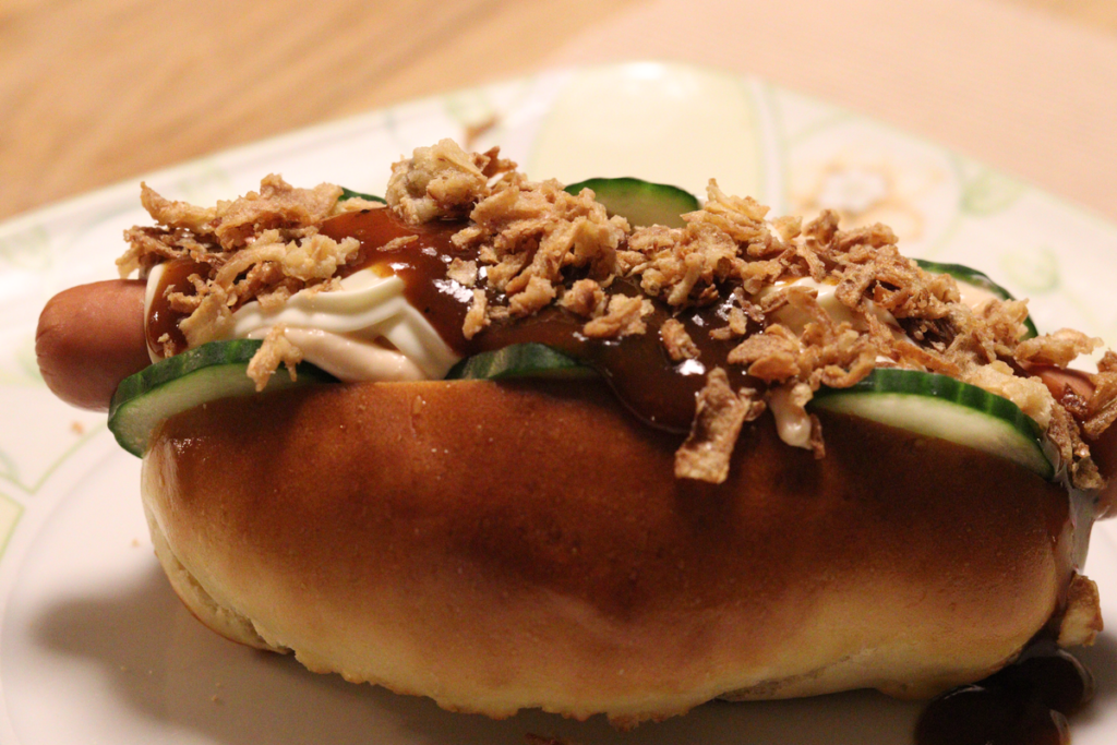 Bild von einem Hotdog